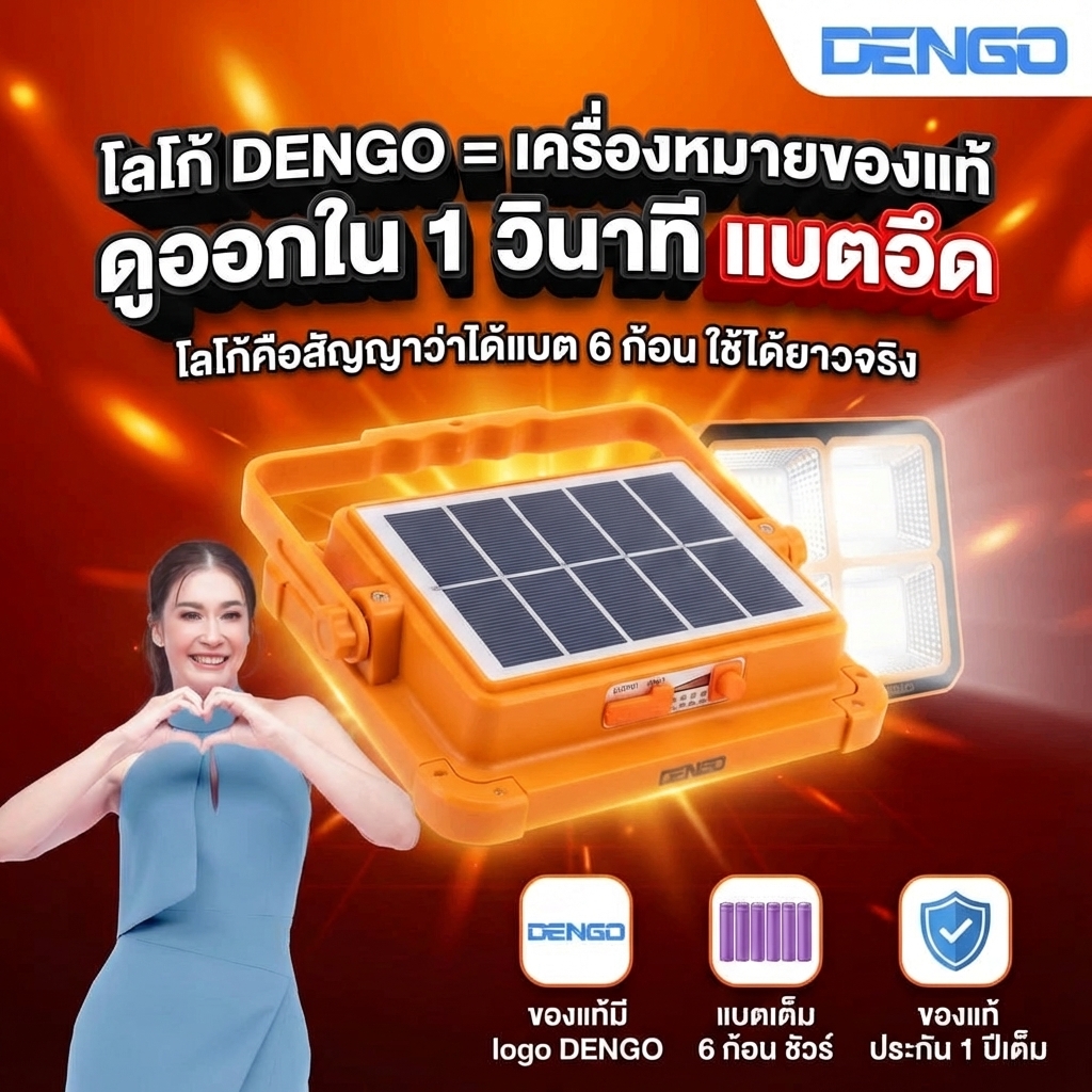 ไฟสนาม SOLAR DENGO SOLAR SHINING BRIGHT 1200W